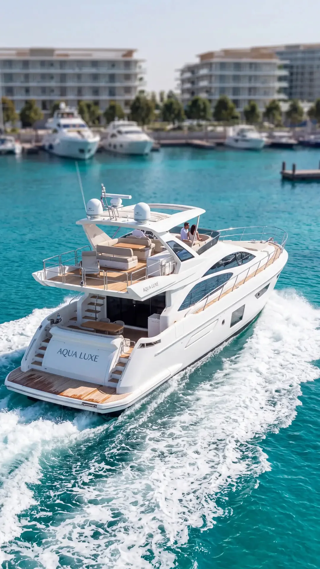 A yacht cruising from Ramhan Marina