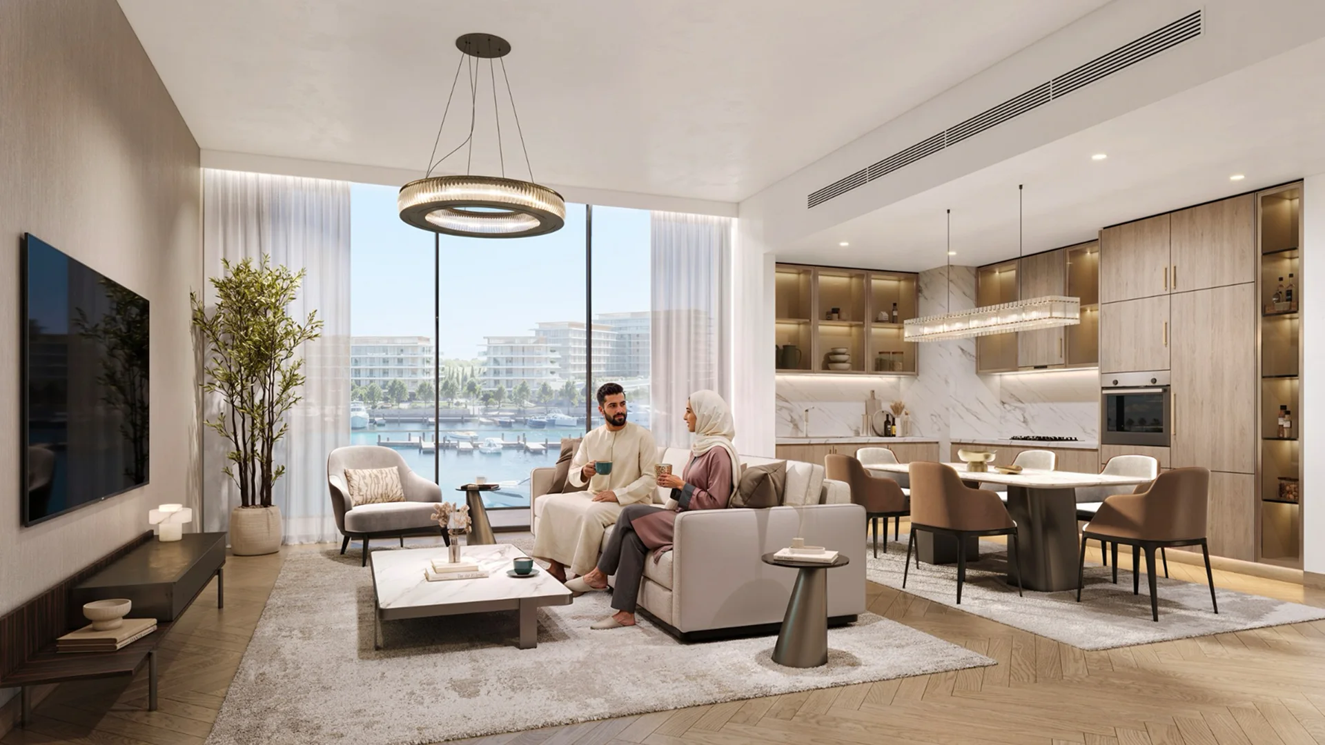 Marina-facing residence at Ramhan Marina